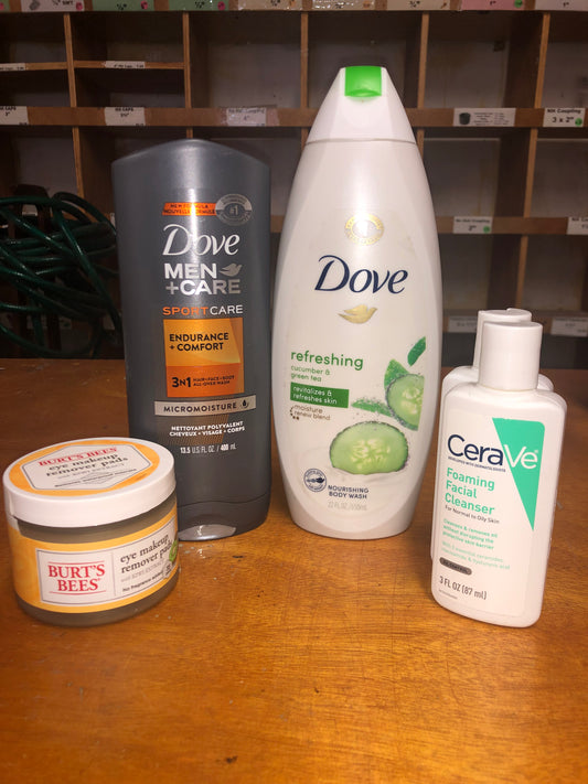 Dove , Cerave , Burt’s Bee