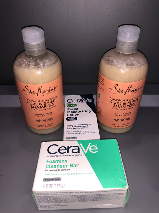 Shea Moisture , Cerave ,